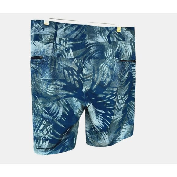 LULULEMON Current State Board Shorts Blue Splatter Tropical Palm Swim - Picture 8 of 8